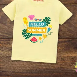 Babywish Kids Round Neck Relaxed Fit Graphic Printed Cotton T-shirt-picture-13
