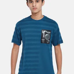 Coolsters by Pantaloons Boys Blue Striped T-shirt image 1