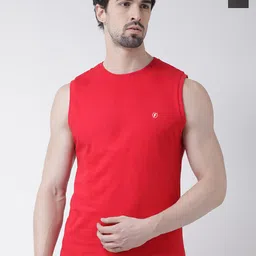 Friskers Pack Of 2 Round Neck Sleeveless Pure Cotton Slim Fit T-shirt-picture-24