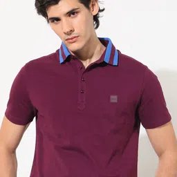 RARE RABBIT Men Divide Regular Fit Polo Collar Cotton T-Shirt-picture-13