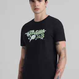 Jack & Jones Typography Printed Slim Fit Cottpn T-shirt-picture-20