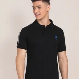 U.S. Polo Assn. Polo Collar Pure Cotton Slim Fit T-shirt-picture-49