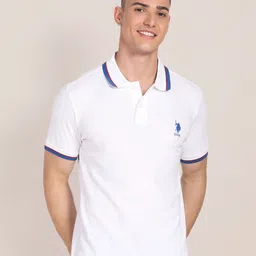 U.S. Polo Assn. Slim Fit Polo Collar Pure Cotton Casual T-shirt-picture-54