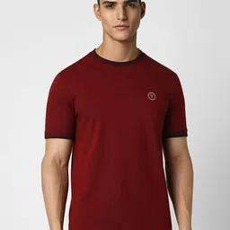 Van Heusen Flex Men Solid Round Neck T-shirt image 1