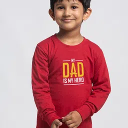 Friskers Boys Maroon Typography Printed Applique Slim Fit T-shirt-picture-15