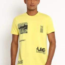 Lee Men Lime Green Typography Printed Slim Fit T-shirt-picture-13
