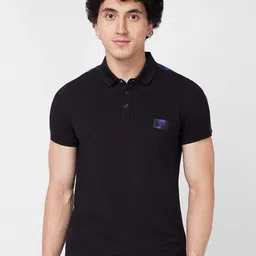 SPYKAR Polo Collar Short Sleeves Slim Fit Cotton T-shirt-picture-19