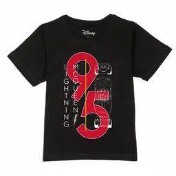 Disney by Wear Your Mind Boys Black & Red Cars Printed Pure Cotton T-shirt-picture-51
