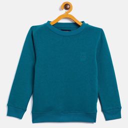 Crimsoune Club Girls Blue Solid Sweatshirt-picture-48