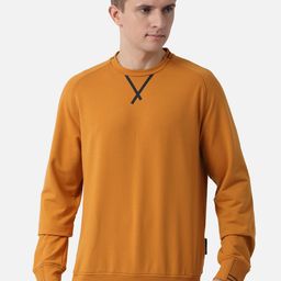 t-base Men Mustard Yellow Pullover Sweatshirt-picture-30