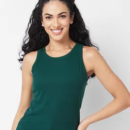 SPYKAR Self Design Round Neck Sleeveless Cotton T-shirt-image-77