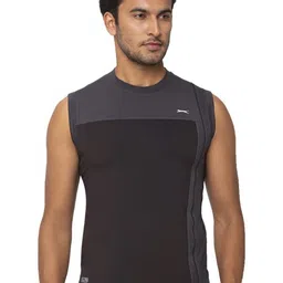 Black Panther Men Colourblocked High Neck Dri-FIT Pockets T-shirt-picture-32