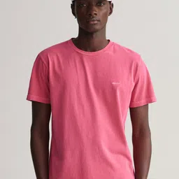 GANT Round Neck Short Sleeves Relaxed Fit Pure Cotton T-shirt-picture-31