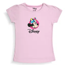 Minicult Girls Minnie Mouse Printed Cotton T-shirt-image-35