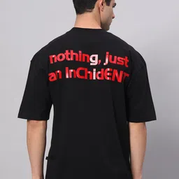 GRIFFEL Typography Printed Cotton Oversized T-shirt-picture-31