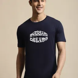 Miaz Lifestyle Typography Printed Pure Cotton T-Shirt-image-46