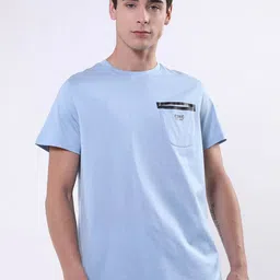 Iconic Round Neck Pocket Detail Pure Cotton T-shirt-picture-10