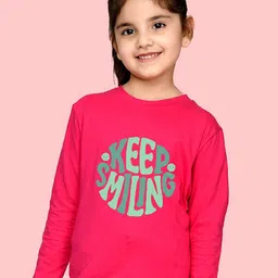 NUSYL Girls Typography Printed Long Sleeves T-Shirt-picture-11