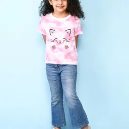 NUSYL Girls Graphic Printed Cotton T-Shirt-picture-21