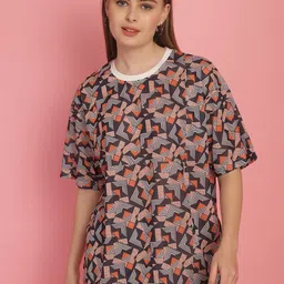 mack jonney VIMAL JONNEY Women Drop-Shoulder Sleeves Pockets T-shirt-picture-36