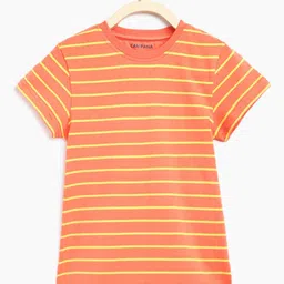 Campana Alexis Girls Striped Half Sleeves Round Neck Cotton T-shirt-picture-50