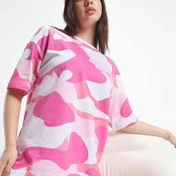 Bewakoof Camo Printed Oversized T-shirt-image-80