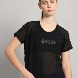 MKH Women Typography Printed Round Neck T-shirt image 1