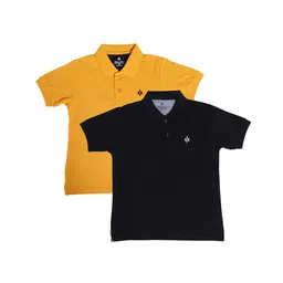BAESD Boys Pack Of 2 Polo Collar Cotton T-shirt-image-68