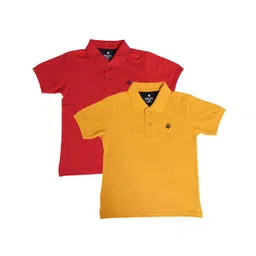 BAESD Boys Pack of 2 Polo Collar Cotton T-shirts-image-20