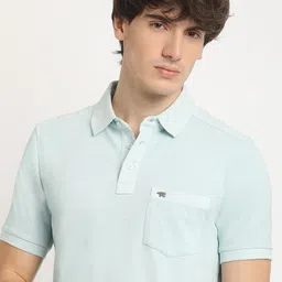 THE BEAR HOUSE Men's Solid Regular Fit Polo T-shirt image 1