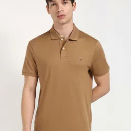 Tommy Hilfiger Men Solid Polo Collar Cotton T-shirt-picture-50