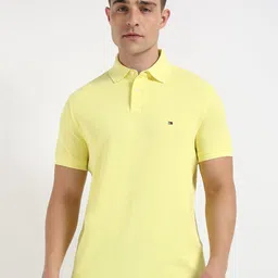 Tommy Hilfiger Men Solid Polo Collar Cotton T-shirt-picture-50