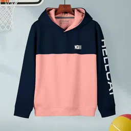 HELLCAT Boys Colourblocked Hooded T-shirt-image-56