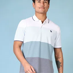 V-Mart Men Striped Polo Collar Cotton T-shirt-picture-16