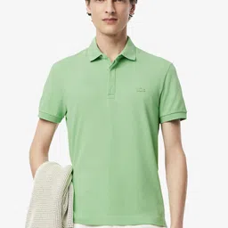 Lacoste Men Solid Polo Collar Cotton T-shirt-picture-46