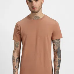 VEIRDO Round Neck Pure Cotton T-shirt-picture-34