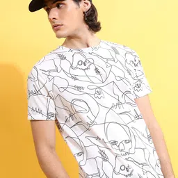 KETCH Abstract Printed Relax Fit Sports T-shirt-picture-34