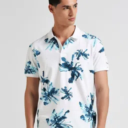 Pepe Jeans Floral Printed Polo Collar T-shirt-picture-22