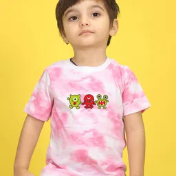 NUSYL Kids Tie and Dye Printed Short Sleeves T-shirt-image-22