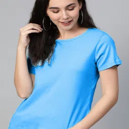 LIVAX COTTY Women Anti Odour Solid Round Neck Pure Cotton T-shirt-picture-16
