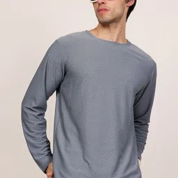 Leotude Men Self Design Round Neck Cotton T-shirt-image-14