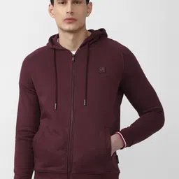 Van Heusen Sport Men Maroon Hooded Sweatshirt-image-22