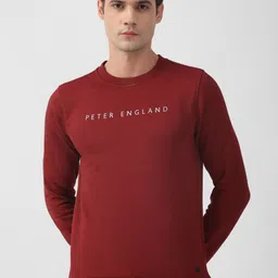 Peter England Casuals Typography Printed Long Sleeves Pullover image 1