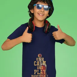 NUSYL Boys Typography Printed Round Neck T-shirt-picture-58