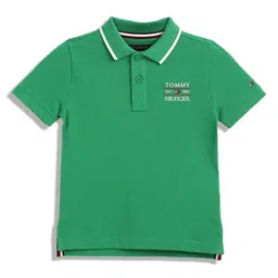 Tommy Hilfiger Boys Solid Polo Collar Cotton T-shirt-picture-17