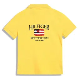 Tommy Hilfiger Boys Typography Printed Polo Collar Cotton T-shirt-picture-30