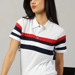 AUSK Striped Polo Collar T-shirt-picture-10