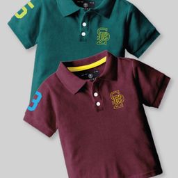 CODEZ Boys 2 Printed Polo Collar Applique T-shirt-picture-25