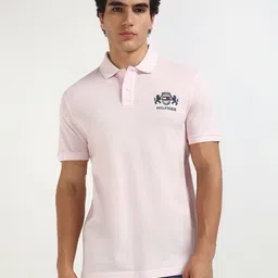Tommy Hilfiger Men Solid Polo Collar Cotton T-shirt-picture-28