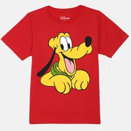 YK Disney Boys Graphic Goofy Printed Pure Cotton T-shirt-image-4